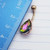 14g Rose Gold Vitrail AB Teardrop 3/8 Belly Ring B2814