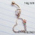 14g Rose Gold Heart Opalite Enamel Dangle Belly Ring