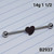 14g Stainless Heart 1.5" Industrial Barbell Earring