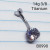 14g Titanium CZ Belly Ring Navel Barbell