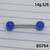 14g Surgical Acrylic Clear Blue Tongue  Nipple Ring Barbell 5/8