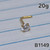 20g Gold 3mm CZ L Bend Nose Ring B1149