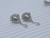 1/2 inch Silver MOP Dangle Screw Plugs Gauges B1435