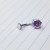 14g Silver Pink AB CZ Belly Ring Navel