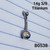 14g Titanium Small AB CZ Belly Ring Navel Barbell