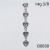 14g Silver CZ Long Heart Dangle Belly Ring