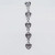 14g Silver CZ Long Heart Dangle Belly Ring