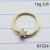16g Gold Star CZ Captive Bead Ring BCR CBR