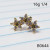 16g Gold 3 CZ Star Cartilage Crawler 1/4 Labret Ring