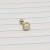 16g Gold 5mm White Opal 1/4 Cartilage Barbell Ring B1338