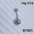 14g Surgical Stainless Steel 7/16 Belly Ring B1501