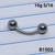 16g Surgical Eyebrow Curved Barbell Ring 5/16