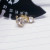 14g Gold 3 CZ Heart Top Dangle Belly Ring