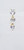 14g Gold 3 CZ Heart Top Dangle Belly Ring B1581