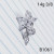 14g Silver CZ Flower Top Dangle 3/8 Belly Ring