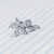 14g Silver CZ Flower Top Dangle 3/8 Belly Ring