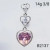 14g Silver CZ Pink 3 Heart Top Dangle Belly Ring