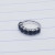 20g Silver 7 Black Gem Bend Nose Hoop Ring