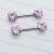 14g Silver Pink Heart CZ Threadless Nipple Rings Barbells 1/2