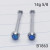 14g Surgical Blue Opal Dimple Cheek Labret Stud Ring 5/8