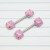 14g Silver Pink Opal Threadless Nipple Rings Barbells 1/2