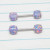 14g Silver Purple Opal Threadless Nipple Rings Barbells 1/2