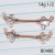 14g Rose Gold CZ Swirl Nipple Rings Barbells 1/2