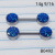 14g Stainless Blue Druzy Crystal 9/16 Nipple Rings Barbells
