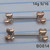 14g Rose Gold CZ Heart 9/16 Nipple Rings Barbells B0814