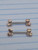 14g Rose Gold CZ Heart 9/16 Nipple Rings Barbells B0814