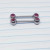 14g Stainless Pink Gem Ball 5/8 Nipple Rings Barbells 5/8