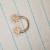 16g Rose Gold Starburst CZ Horseshoe Ring