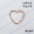 16g Rose Gold Heart CZ Lined Left Ear 3/8 Hoop Daith Ring