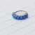 20g Blue White Opal Bend Nose Hoop Ring