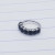20g Silver Black CZ Bend Nose Hoop Ring