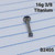 16g Titanium Round 2mm CZ Lip 3/8 Labret Ring