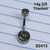 14g Titanium Vitrail AB CZ Belly Ring Navel Barbell 3/8