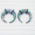 2g Pair of Abalone Bull Tapers Earrings