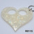 White Opal Like Heart Keychain