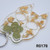 Clear Gold 4 Leave Clover Pit Bull Key Chain