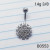 14g Silver CZ Snowflake Belly Ring Navel