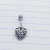 14g Silver Purple AB Heart Belly Ring