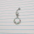 14g Silver CZ Circle Flower Belly Ring