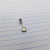 14g Silver White Illuminating Stone Belly Ring