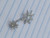 14g Silver Starburst CZ 3/8 Belly Ring B0094