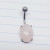 14g Pink Aventurine Stone Belly Ring