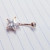 14g Rose Gold Star CZ Belly Ring