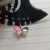 14g Silver Pink Butterfly CZ Belly Ring
