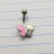 14g Silver Pink Butterfly CZ Belly Ring