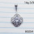  14g Silver Filigree CZ Belly Ring